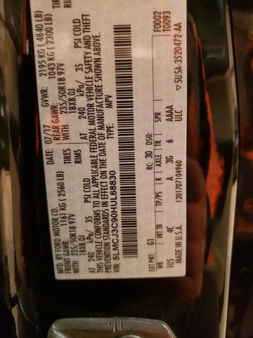 5LMCJ3C90HUL68830 - 2017 LINCOLN MKC RESERVE BLACK photo 13