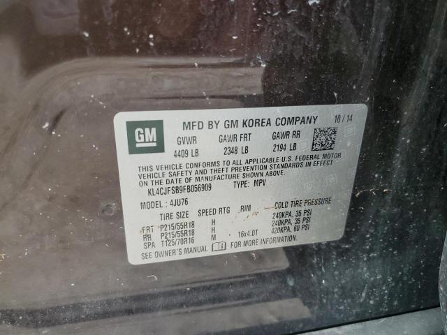 KL4CJFSB9FB056909 - 2015 BUICK ENCORE CONVENIENCE 棕色 照片 14