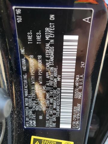 5TDJKRFH2GS352858 - 2016 TOYOTA HIGHLANDER XLE BLACK photo 13