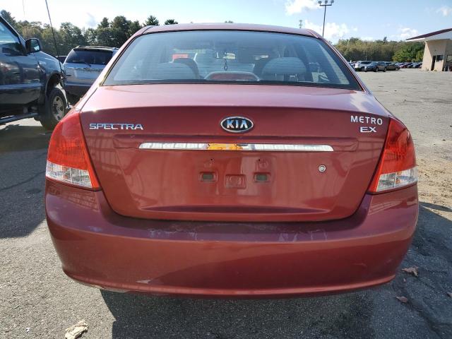 KNAFE222095665807 - 2009 KIA SPECTRA EX RED photo 6