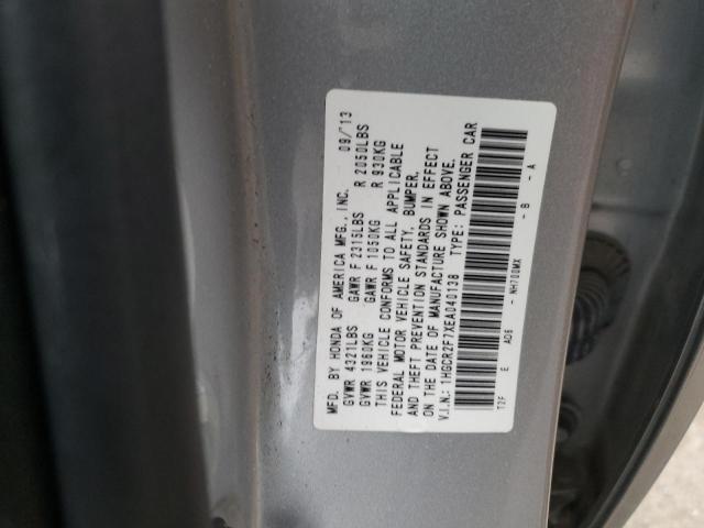 1HGCR2F7XEA040138 - 2014 HONDA ACCORD EX SILVER photo 12