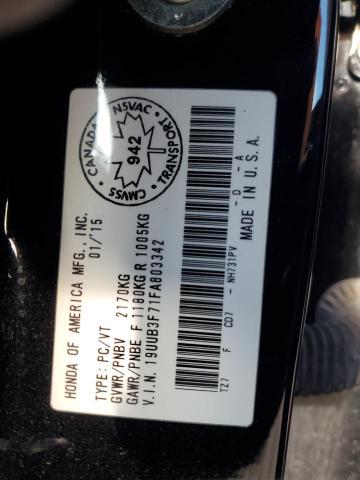 19UUB3F71FA803342 - 2015 ACURA TLX ADVANCE 黑色 照片 12