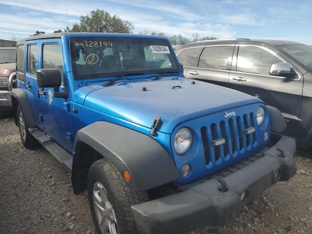 1C4BJWKG5FL679614 - 2015 JEEP WRANGLER U SPORT BLUE photo 4