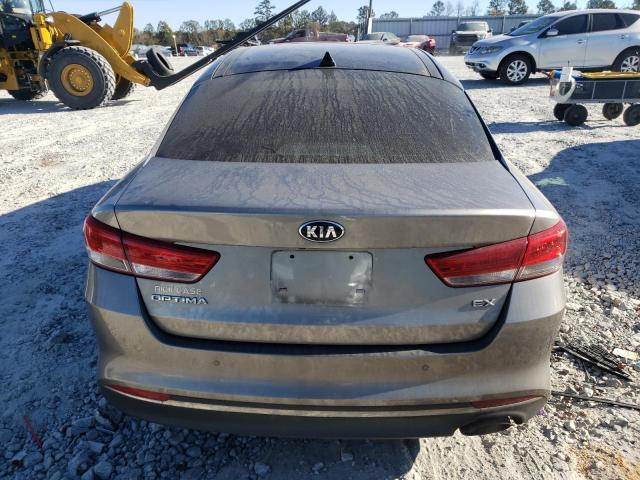 5XXGU4L34GG102202 - 2016 KIA OPTIMA EX GRAY photo 6