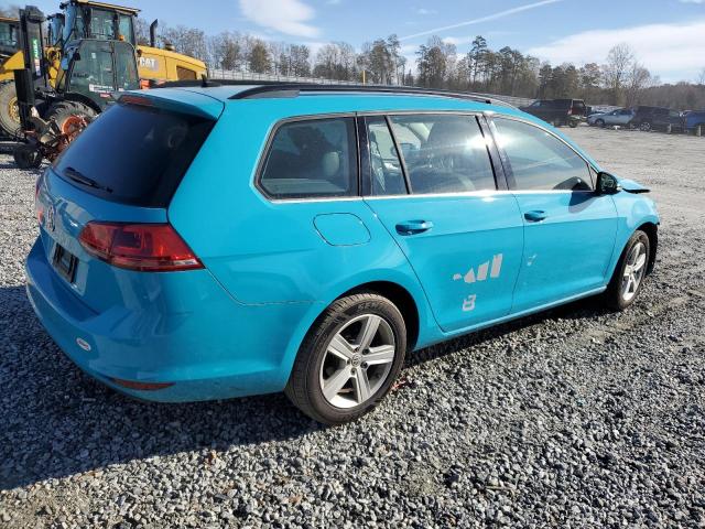 3VWCA7AUXFM507642 - 2015 VOLKSWAGEN GOLF SPORT TDI S BLUE photo 3