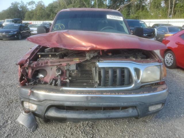 5TEGN92NX2Z076244 - 2002 TOYOTA TACOMA DOUBLE CAB PRERUNNER RED photo 5