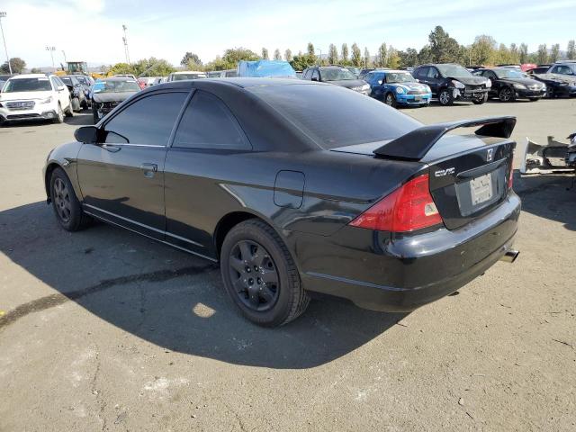 1HGEM21922L108657 - 2002 HONDA CIVIC EX BLACK photo 2