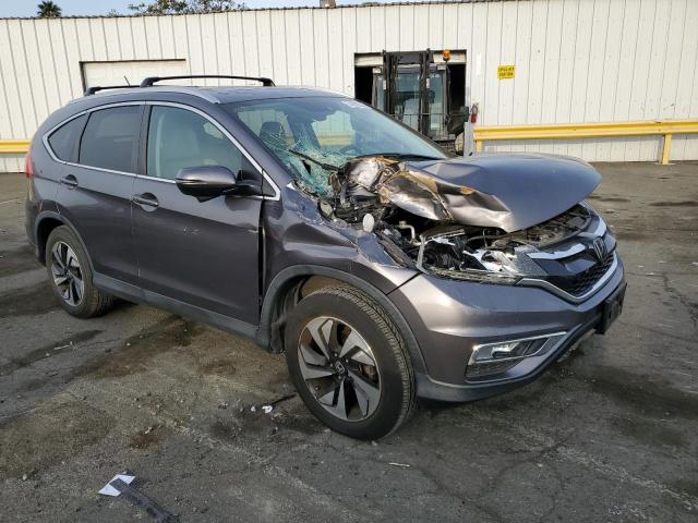 5J6RM4H91FL104293 - 2015 HONDA CR-V TOURING GRAY photo 4