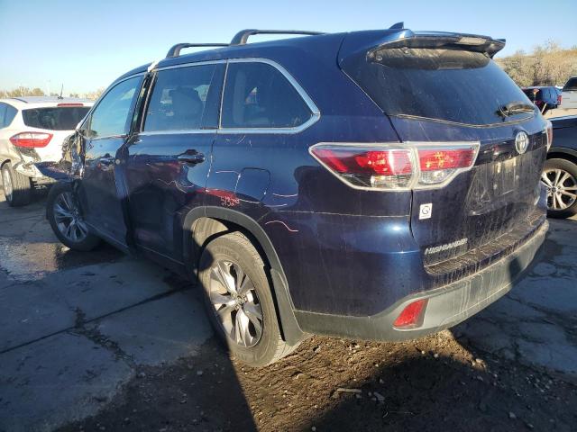 5TDBKRFH7GS342458 - 2016 TOYOTA HIGHLANDER LE BLUE photo 2