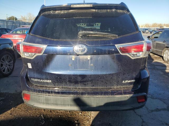 5TDBKRFH7GS342458 - 2016 TOYOTA HIGHLANDER LE BLUE photo 6