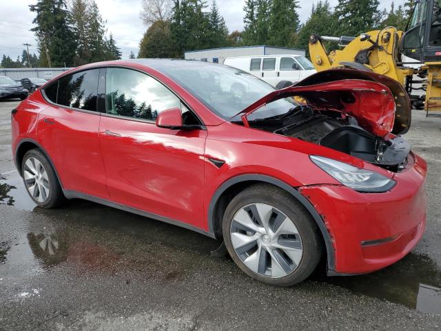 7SAYGDEE9NF422175 - 2022 TESLA MODEL Y RED photo 4