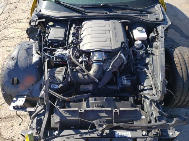 1G1YB2D73E5125903 - 2014 CHEVROLET CORVETTE STINGRAY 1LT YELLOW photo 11