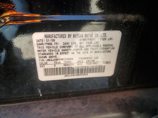 JNKAJ09F48M355829 - 2008 INFINITI EX35 BASE 黑色 照片 13
