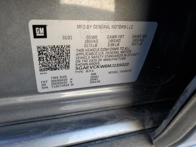 5GAEVCKW6MJ155020 - 2021 BUICK ENCLAVE AVENIR SILVER photo 13