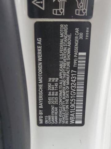 WBA1L9C51GV324317 - 2016 BMW 228 XI SULEV WHITE photo 13