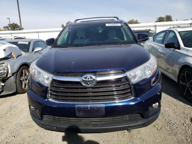 5TDJKRFH6GS346576 - 2016 TOYOTA HIGHLANDER XLE BLUE photo 5