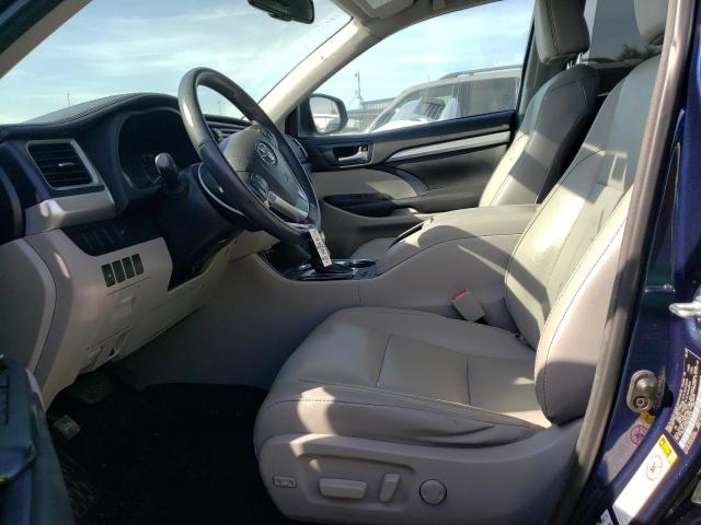 5TDJKRFH6GS346576 - 2016 TOYOTA HIGHLANDER XLE BLUE photo 7