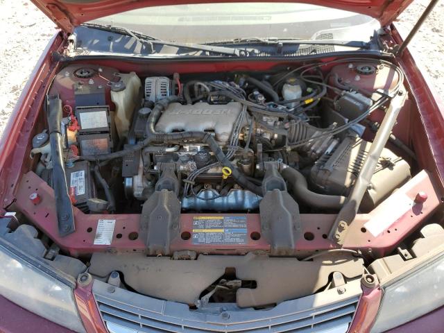 2G1WF52E259392239 - 2005 CHEVROLET IMPALA BURGUNDY photo 11