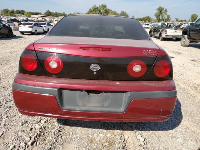 2G1WF52E259392239 - 2005 CHEVROLET IMPALA BURGUNDY photo 6