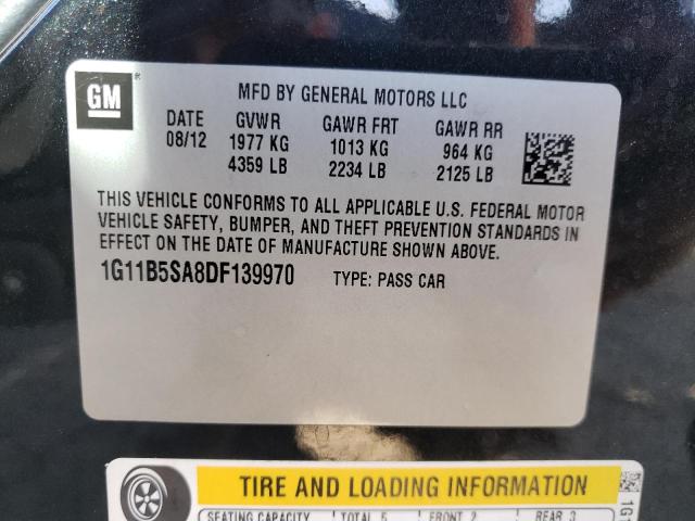 1G11B5SA8DF139970 - 2013 CHEVROLET MALIBU LS BLACK photo 12