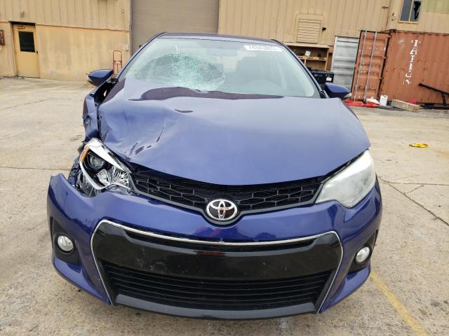 2T1BURHE3EC141126 - 2014 TOYOTA COROLLA L BLUE photo 5