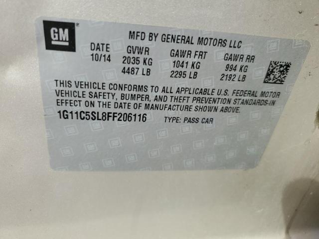 1G11C5SL8FF206116 - 2015 CHEVROLET MALIBU 1LT Бежевый фото 13