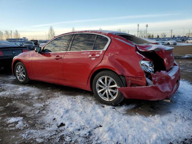 JNKBV61F37M806657 - 2007 INFINITI G35 RED photo 2