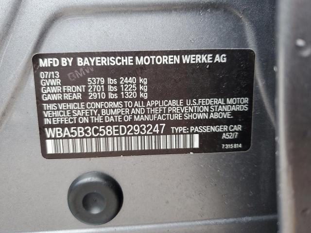 WBA5B3C58ED293247 - 2014 BMW 535 XI GRAY photo 13