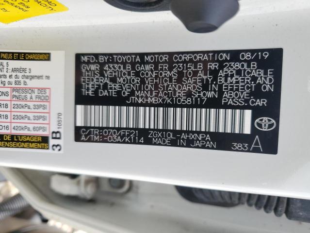 JTNKHMBX7K1058117 - 2019 TOYOTA C-HR XLE WHITE photo 13