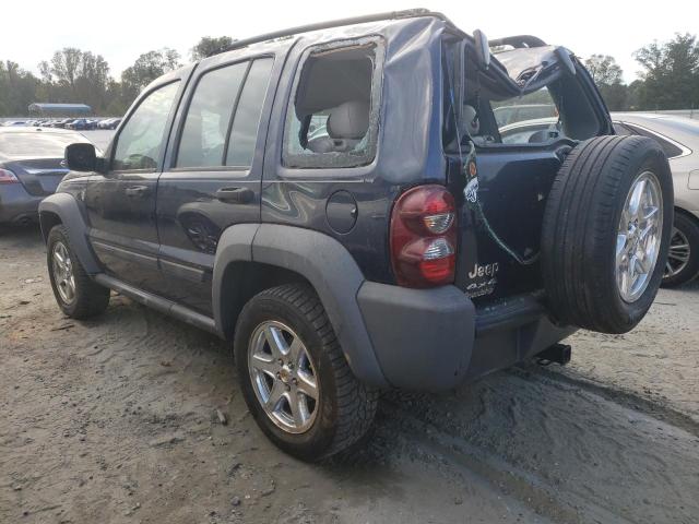 1J4GL48K37W651482 - 2007 JEEP LIBERTY SPORT BLUE photo 2