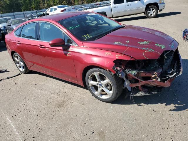 3FA6P0G73GR274320 - 2016 FORD FUSION S RED photo 4