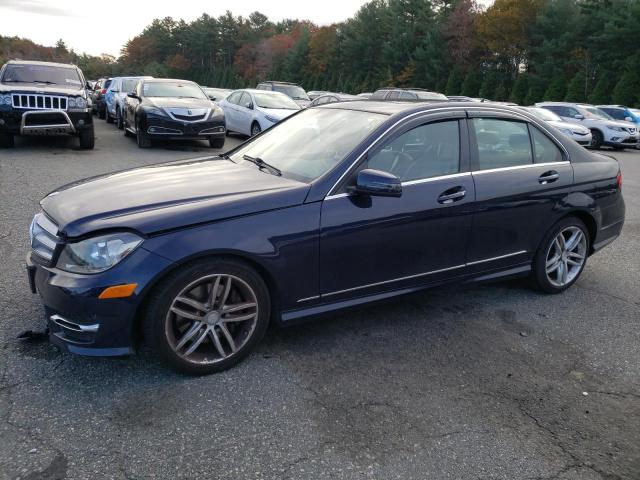 WDDGF8AB8DR269351 - 2013 MERCEDES-BENZ C 300 4MATIC BLUE photo 1