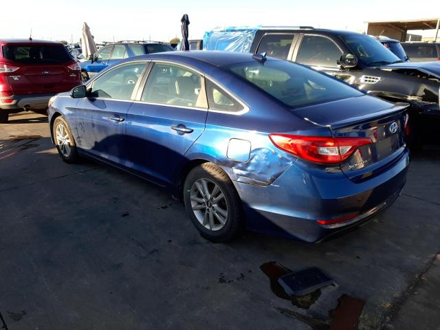 5NPE24AF6GH319717 - 2016 HYUNDAI SONATA SE BLUE photo 2