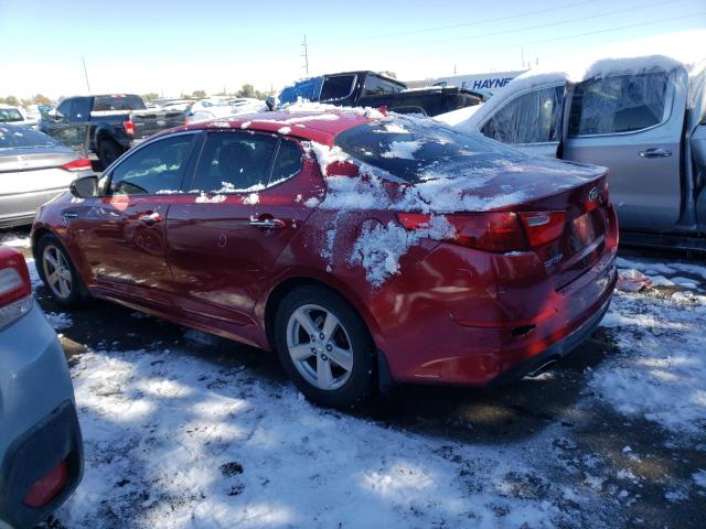 5XXGM4A77FG476727 - 2015 KIA OPTIMA LX RED photo 2