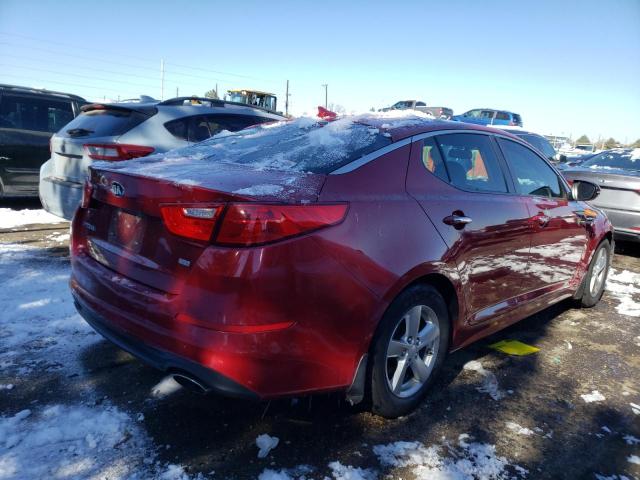 5XXGM4A77FG476727 - 2015 KIA OPTIMA LX RED photo 3