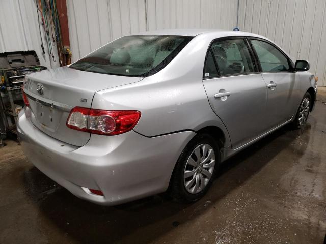 2T1BU4EE8DC057163 - 2013 TOYOTA COROLLA LE BASE SILVER photo 3