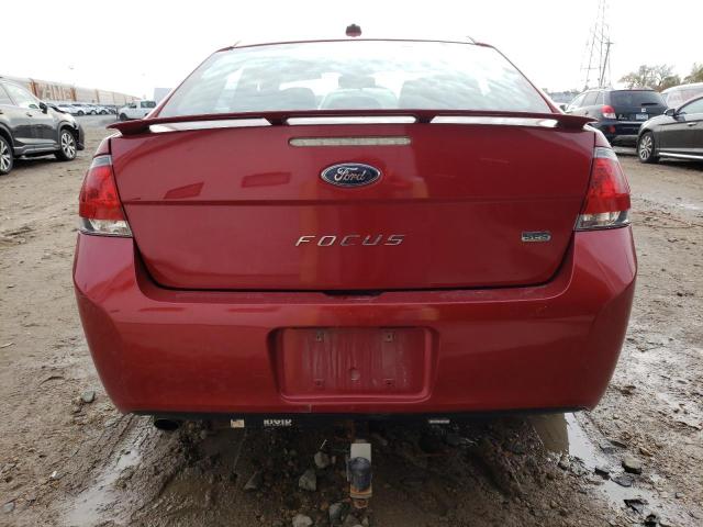 1FAHP3GN9AW196879 - 2010 FORD FOCUS SES RED photo 6