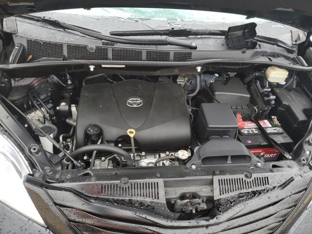 5TDZZ3DC3HS881496 - 2017 TOYOTA SIENNA BLACK photo 12