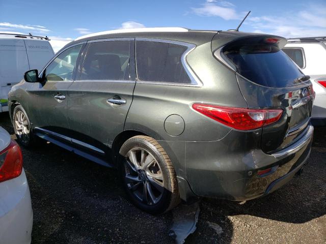 5N1AL0MM7DC348189 - 2013 INFINITI JX35 GREEN photo 2