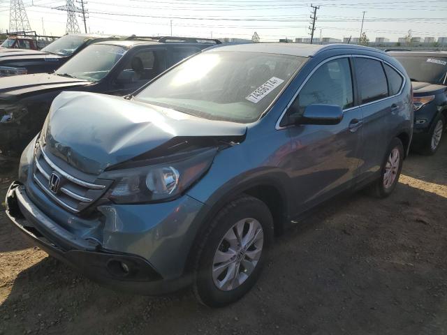 5J6RM4H77DL072865 - 2013 HONDA CR-V EXL TURQUOISE photo 1