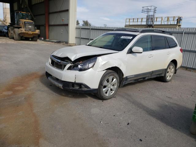 4S4BRCGC6B3386565 - 2011 SUBARU OUTBACK 2.5I PREMIUM WHITE photo 1