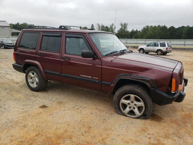 1J4FF48S7YL198568 - 2000 JEEP CHEROKEE SPORT MAROON photo 4