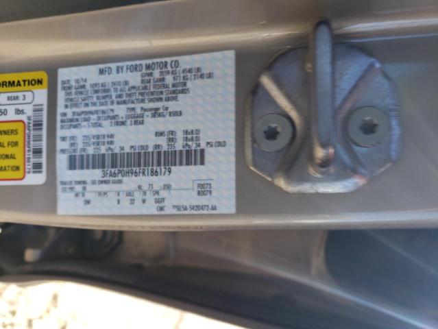 3FA6P0H96FR186179 - 2015 FORD FUSION SE TAN photo 12