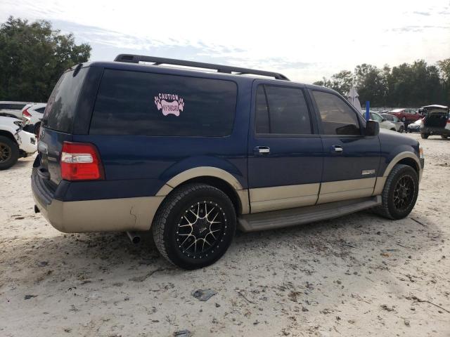 1FMFK17518LA82435 - 2008 FORD EXPEDITION EL EDDIE BAUER BLUE photo 3