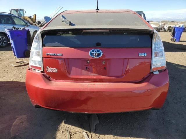 JTDKN3DU1A0222573 - 2010 TOYOTA PRIUS RED photo 6