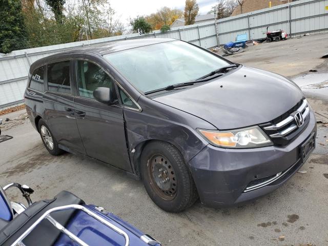 5FNRL5H20FB115953 - 2015 HONDA ODYSSEY LX GRAY photo 4