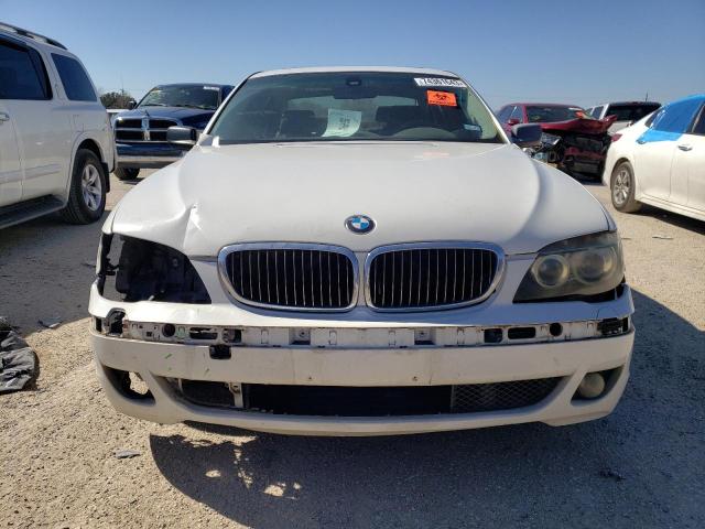 WBAHN83527DT69632 - 2007 BMW 750 WHITE photo 5