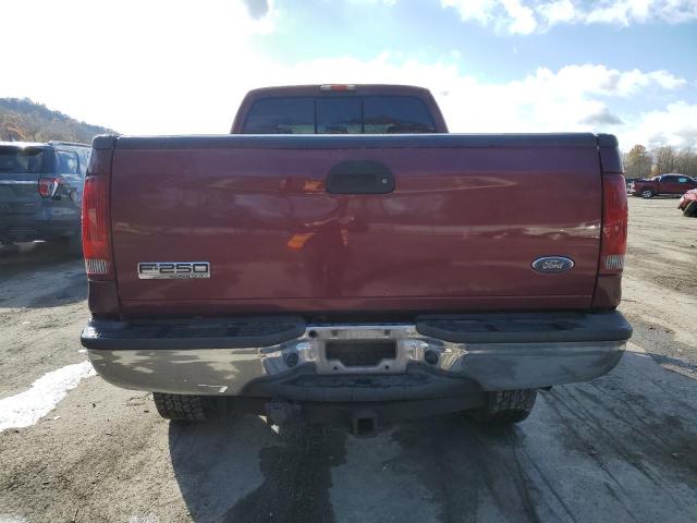 1FTSW21P46EB46007 - 2006 FORD F250 SUPER DUTY BURGUNDY photo 6