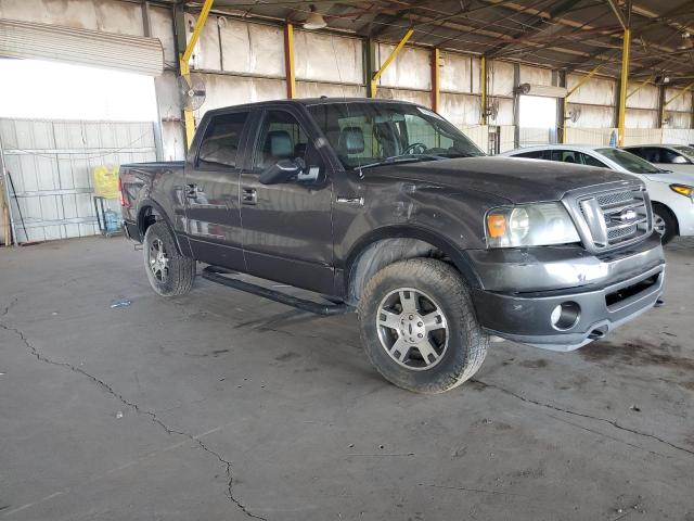 1FTPW14548FA59750 - 2008 FORD F150 SUPERCREW GRAY photo 4