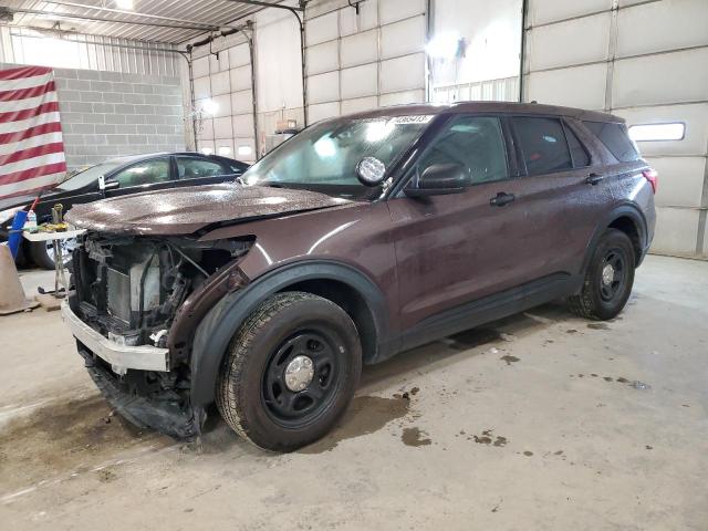 1FM5K8AB5LGA18628 - 2020 FORD EXPLORER POLICE INTERCEPTOR 棕色 照片 1